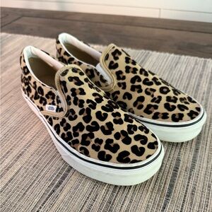 Vans Cheetah Print Slip On Shoes